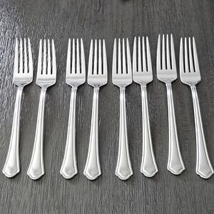 Towle Living Collection Capri Style  Forks Set of 8 Stainless Steel Flatware